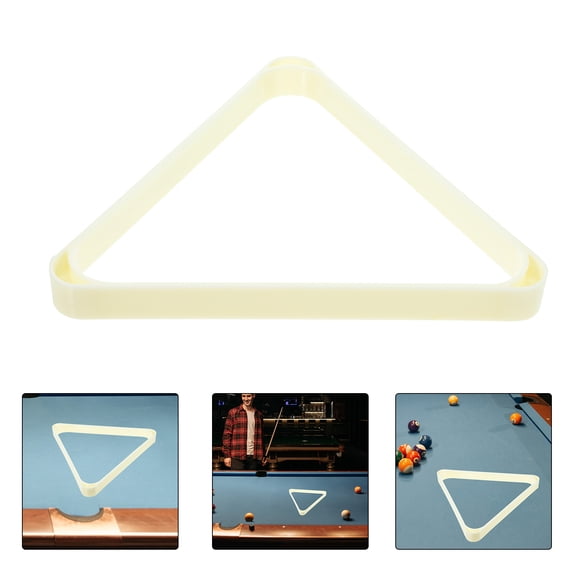 LOLIPPYY ABS Material Billiard Triangle Frame Stable and Durable Pool Table Accessory in White