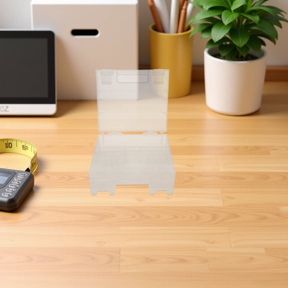 LOLIPPYY AA Battery Storage Case with Transparent Plastic Cover for Organized Battery at Home, Office, and Travel Use