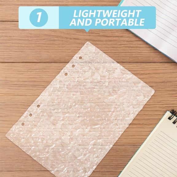 LOLIPPYY Acrylic A5 Binder Notebook Cover Transparent Refillable Loose Leaf Planner Accessory