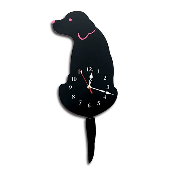 LOLIPPYY Acrylic Bracket Wall Clock with Labrador Dog Design for Stylish Room Decoration