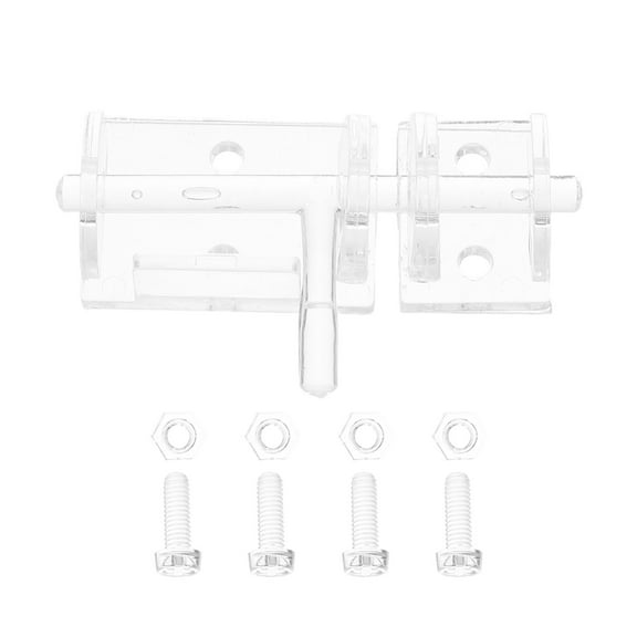 LOLIPPYY Transparent Acrylic Door Latch Lock with Clear Slide Bolt Hasp for Secure Window and Door Safety