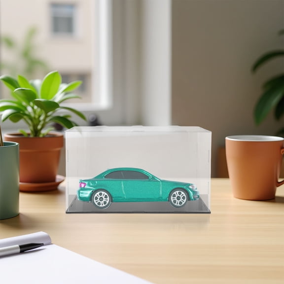 LOLIPPYY Acrylic Display Case for Diecast Car Models with Clear Transparent Base Stand for Collectibles