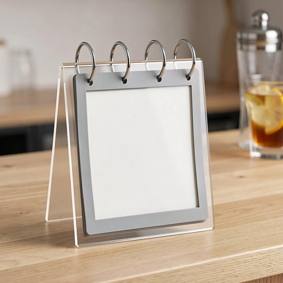 LOLIPPYY Acrylic Flip Display Stand, Multi-Page Menu Card Holder