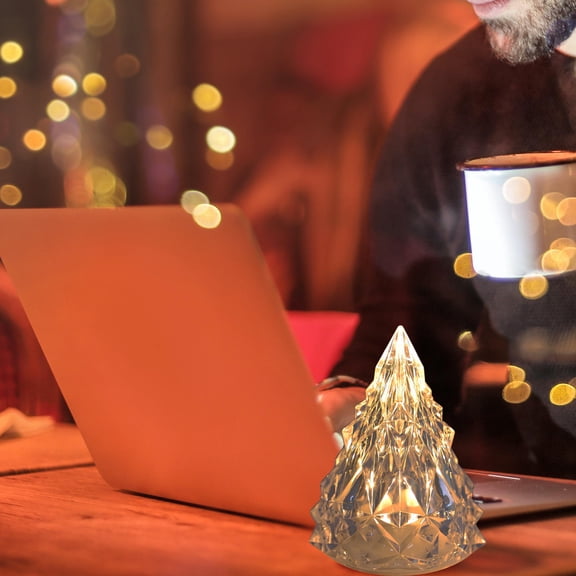 LOLIPPYY Acrylic Mountain Shaped Desk Lamp for Bedroom Decor Transparent bedside night light with unique design and good light transmission