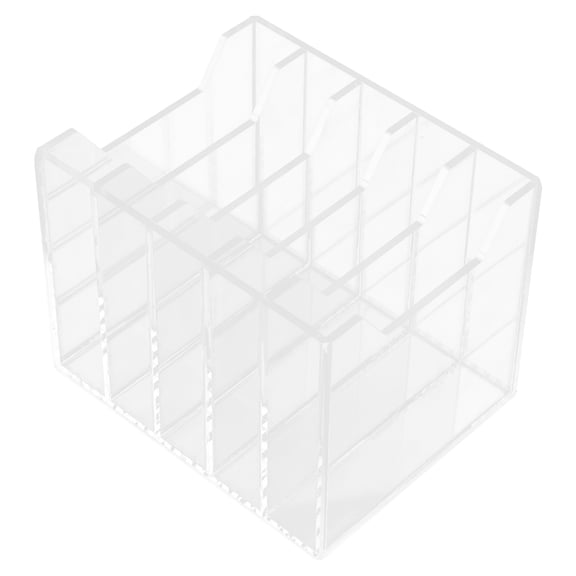 LOLIPPYY Acrylic Phone Storage Organizer for Classroom and Office Use Transparent MultiGrid Design 70.0 x 20.0 x 10.0 cm