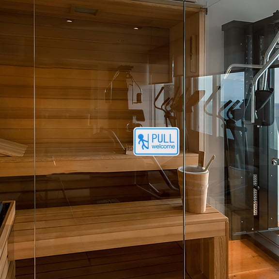 LOLIPPYY Acrylic Push and Pull Door Signs for Office Use White Matte Finish Identification Plates