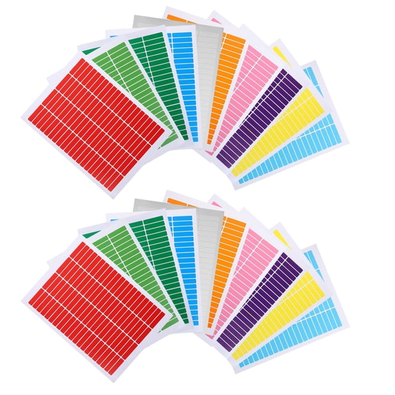 LOLIPPYY Adhesive Color Rectangle Labels for Efficient Document Sorting and Printer Use