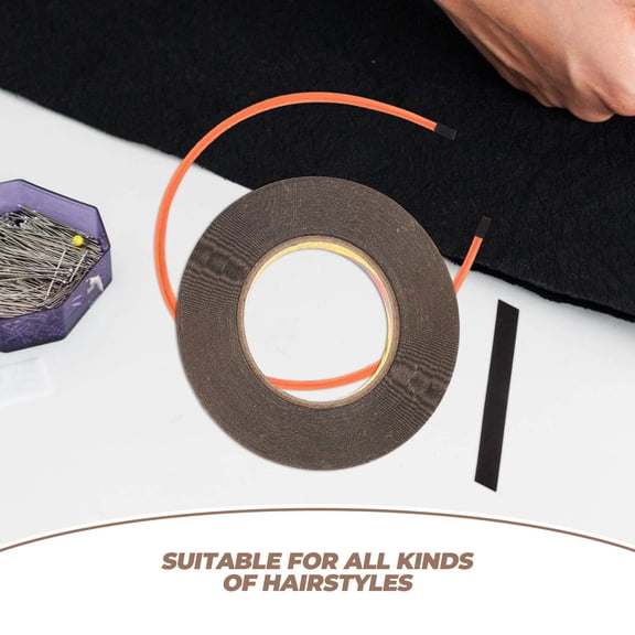 LOLIPPYY Adhesive Grosgrain Ribbon Strips Non Slip Headband Tape for Secure Hairbands in Black for Home Use