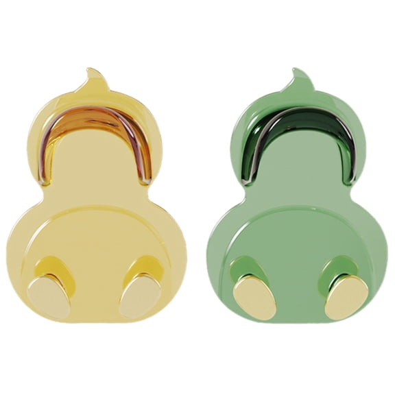LOLIPPYY Multi-Functional Adhesive Wall Hooks, 2pcs Cartoon Style in Assorted Colors for Storage and Organization