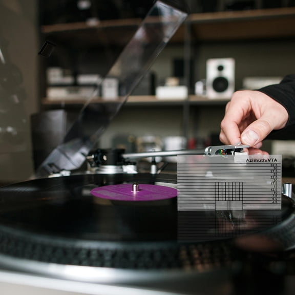 LOLIPPYY Adjustable Acrylic Record Player Gauge Ruler for Precise Vinyl Instrument Setup