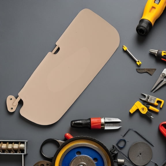 LOLIPPYY Adjustable Beige Automotive Sun Visor Blocking Sunlight and Reducing Interior Heat