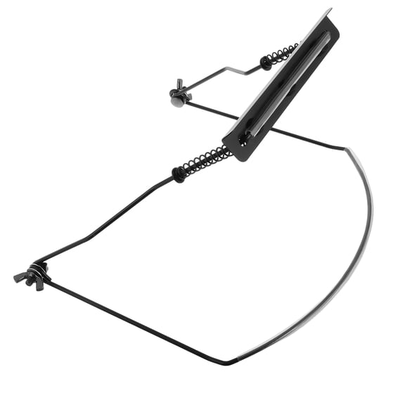 LOLIPPYY Adjustable Black Metal Harmonica Holder Stand with Neck Strap for Secure Instrument Support