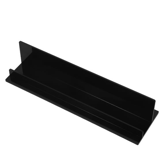 LOLIPPYY Adjustable Black Vinyl Record Stand Organizer with Sturdy Acrylic Design