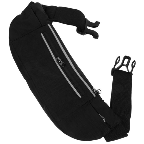 LOLIPPYY Adjustable Black Waist Bag Polyester Material Perfect for Jogging Biking and Daily Use