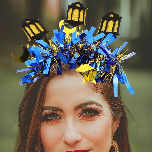LOLIPPYY Sturdy Moon Headpiece Blue Plastic Ideal for Ramadan Parties