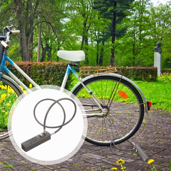 LOLIPPYY Adjustable Grey Cable Lock with Combination for Luggage and Outdoor Use