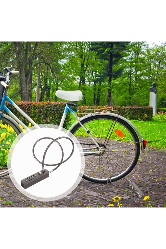 Adjustable Grey Cable Lock with Combination for Luggage and Outdoor Use