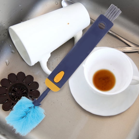 LOLIPPYY Adjustable Handle Bottle Cleaning Brush with Soft Silicone Head Safe for Seals and Various Bottles