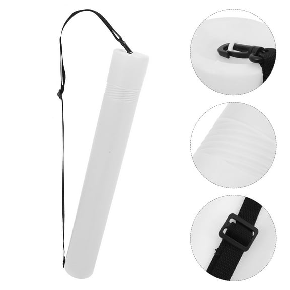 LOLIPPYY Adjustable Length Poster Tube with Strap White 1Pcs for Artists Travel