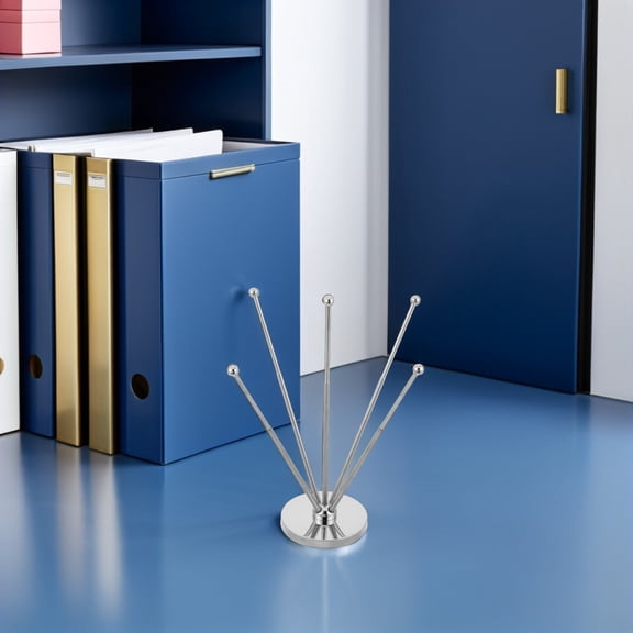 LOLIPPYY Adjustable Metal Desk Flag Holder with Stainless Steel Pole for Office, Home, and Table Display Stand