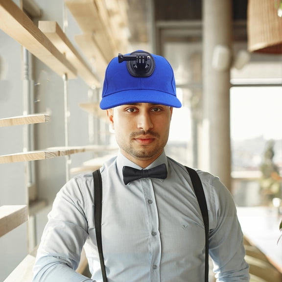 LOLIPPYY Adjustable Outdoor Baseball Hat with Built in Camera Mount for Bike Riding and Fishing