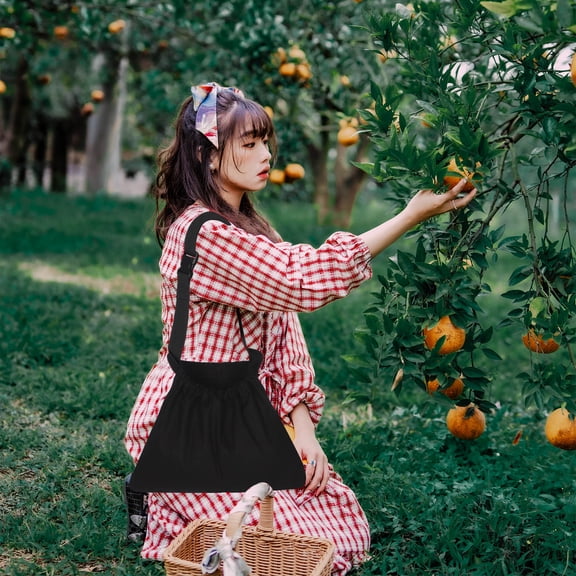 LOLIPPYY Adjustable Strap Canvas Mushroom Foraging Bag Perfect for Harvesting in Garden Or Orchard