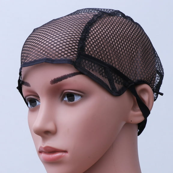 LOLIPPYY Adjustable Weaving Net Cap for Wigs Daily Use Black 1Pack