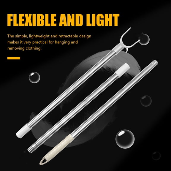 LOLIPPYY Adjustable White Clothes Rod for Home Use Sturdy Lightweight Alloy Pole for Drying Clothes