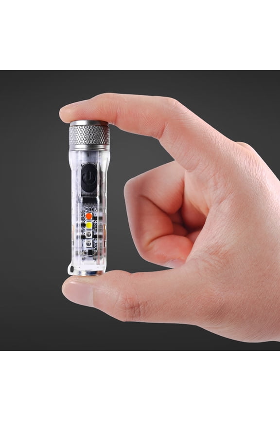 Adjustable White LED Keychain Light Torch with Rechargeable Battery for Outdoor Use