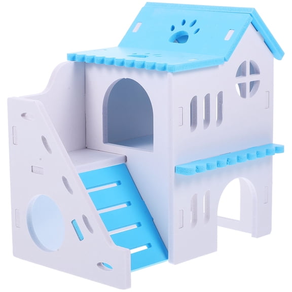 LOLIPPYY Adorable Rat Hideout House Hamster House Pvc Sky Blue 1 Set
