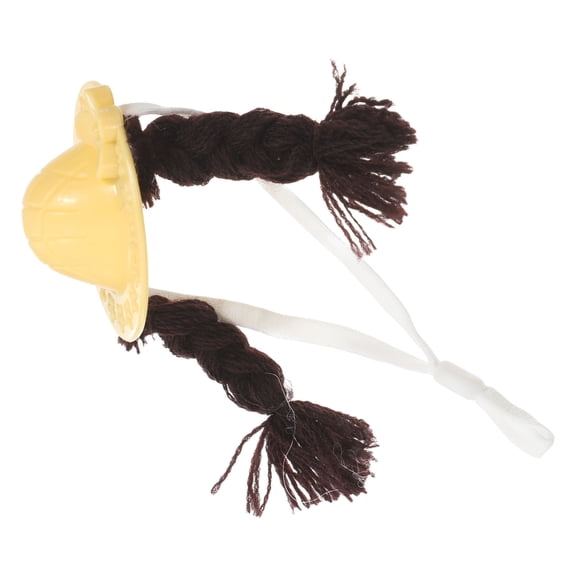 LOLIPPYY Cute Yellow Dog Sombrero Hat for Pets, Soft Yarn Material, Perfect for Parties & Costumes, Size 10.5 x 7.5 cm