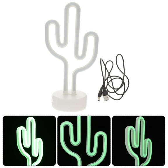 LOLIPPYY Table Lamp Neon Lights Bedroom Decor White Plastic 1Set