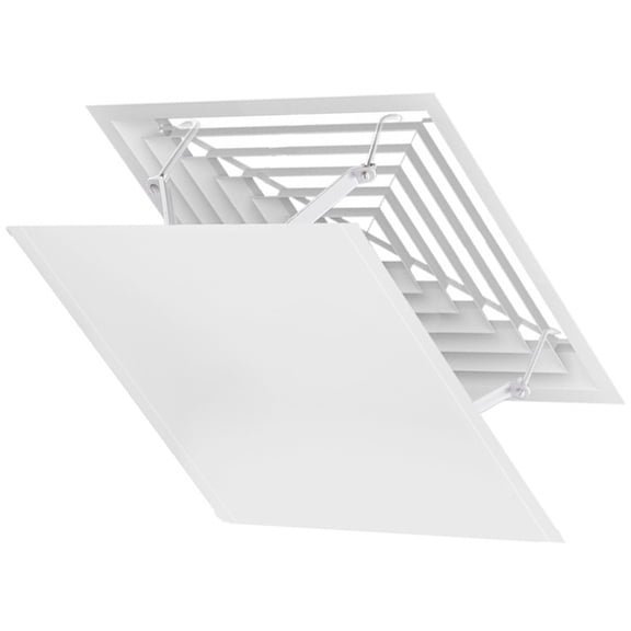 LOLIPPYY Air Conditioner Deflector Cover, Anti Direct Blow, White Stainless Steel, Suitable for All Seasons, 1 Set