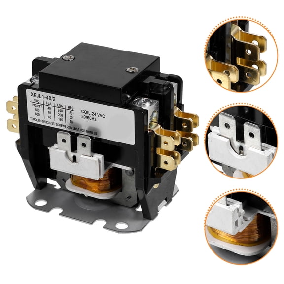 LOLIPPYY Air Conditioner Contactor 24V Coil Replacement Compressor Contactor with Durable Material