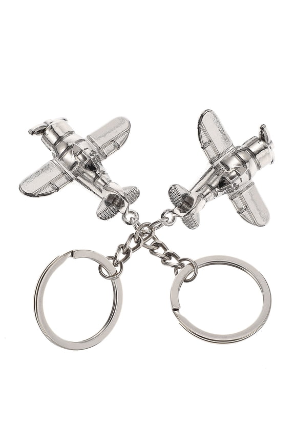 Airplane Key Holder Keychain Durable Iron Decoration Pendant for Bags and Backpacks