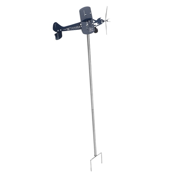 LOLIPPYY Blue Iron Garden Windmill, Unique Craftsmanship, Elegant Outdoor Yard Decor