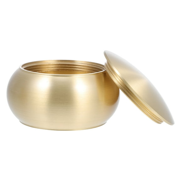 LOLIPPYY Airtight Small Golden Copper Canister for Home Tea Leaves and Sugar Storage