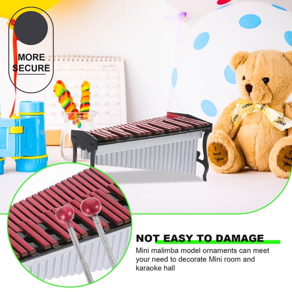 LOLIPPYY Alasum 1 Set Miniature Marimba Model for Home and Karaoke Room Decor in Assorted Color