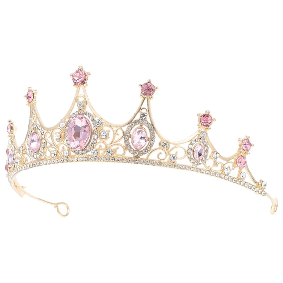 LOLIPPYY Alloy Crown with Rhinestone Inlay for Wedding and Performance Events
