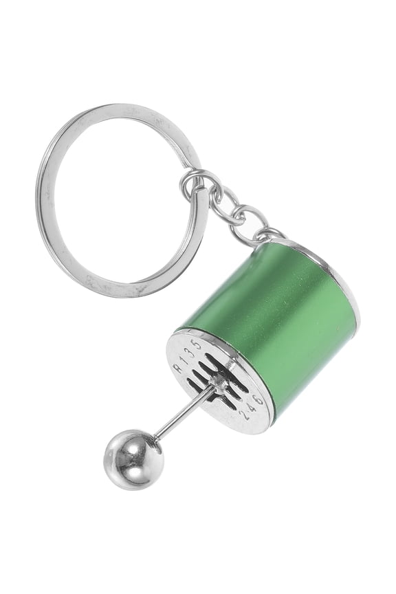 Alloy Gear Shifter Keychain with Green Finish Wallet Key Chain for Car Key Accessories