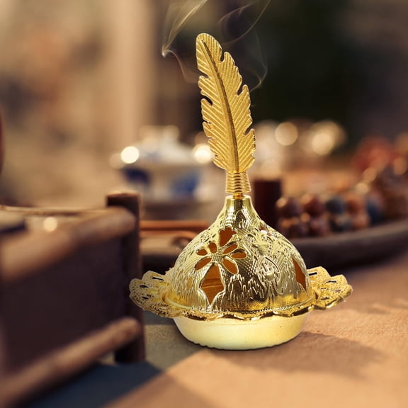 LOLIPPYY Alloy Incense Burner with Arabian Design for Home Decor and Aromatherapy Stove