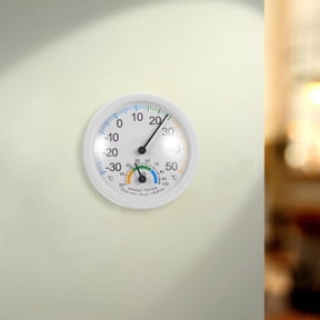 LOLIPPYY Analog Hygrothermograph White Temperature & Humidity Meter for Accurate Refrigerator Monitoring