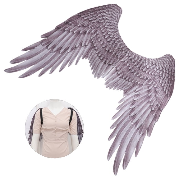 LOLIPPYY Angel Wing Costume Set Black for Cosplay and Party Decoration Durable Lightweight