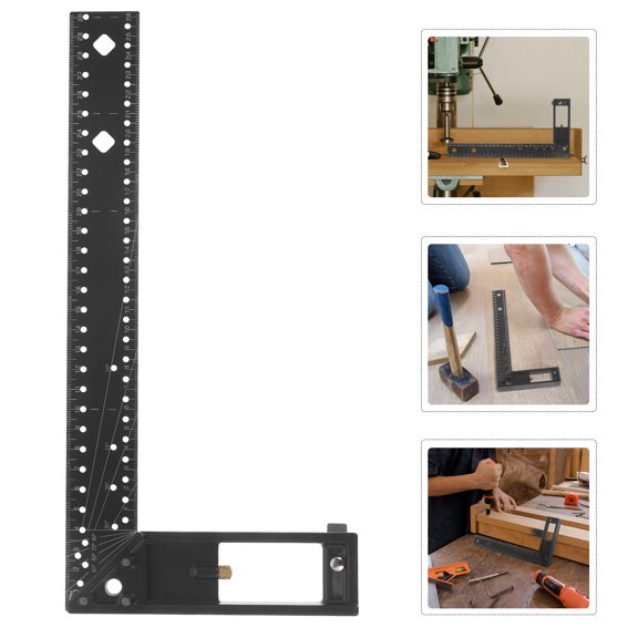 LOLIPPYY Angle Finder Aluminum Alloy Black with Sliding Combination for Woodworking Projects