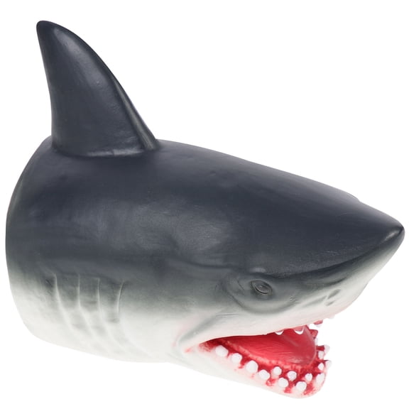 LOLIPPYY Animal Shark Hand Puppet Black Vinyl Material for Performance and Communication Skills