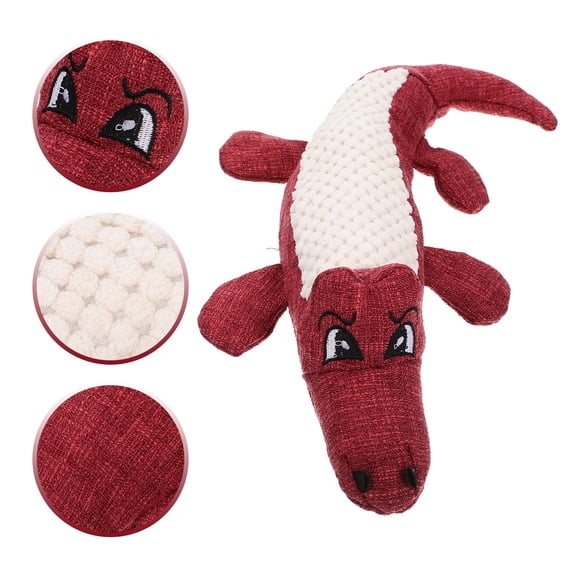 LOLIPPYY Animal Sound Dog Toy Dog Interactive Toy Plush Red 1Pack