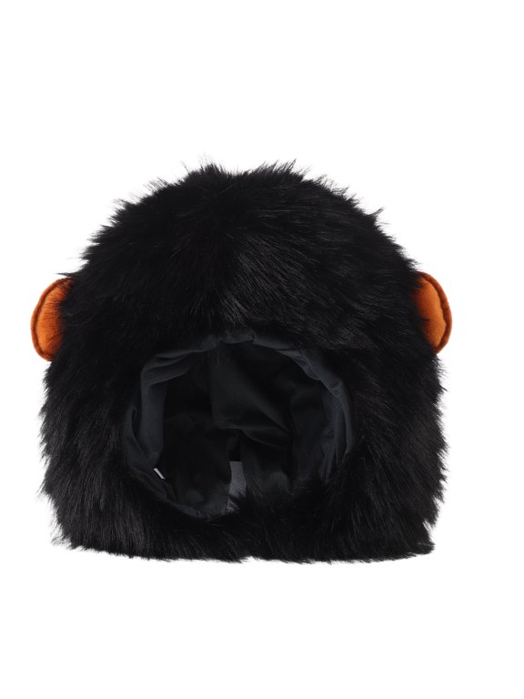Animal Themed Plush Monkey Hat Comfortable Soft Headcover for Birthday Celebration Events