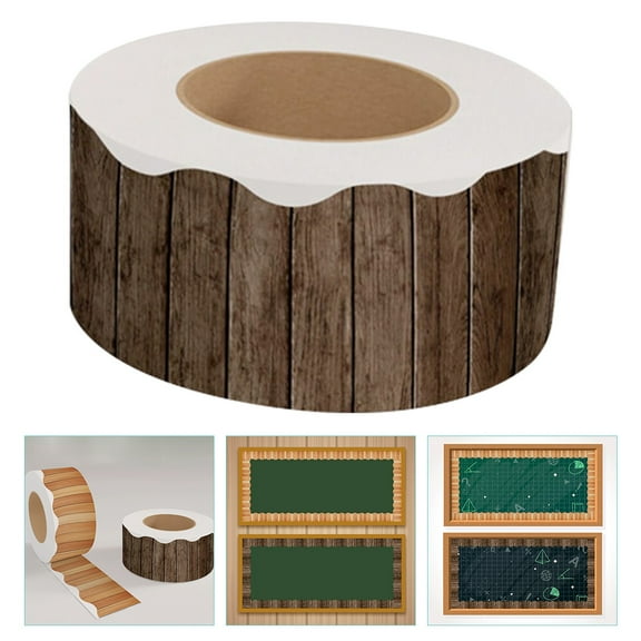 LOLIPPYY Chalkboard Announcement Board Stickers with Black Copper Frame Decor, 1 Roll for Home and Office Use