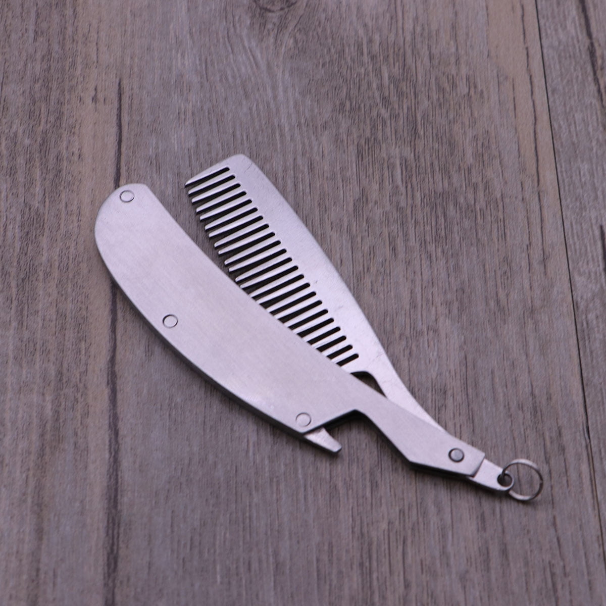 LOLIPPYY Anti Static Folding Comb, Stainless Steel Beard and Mustache ...