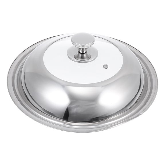 LOLIPPYY Transparent Stainless Steel Pot Lid with Anti-Scald Handle for Cooking Pans and Kitchen Pots